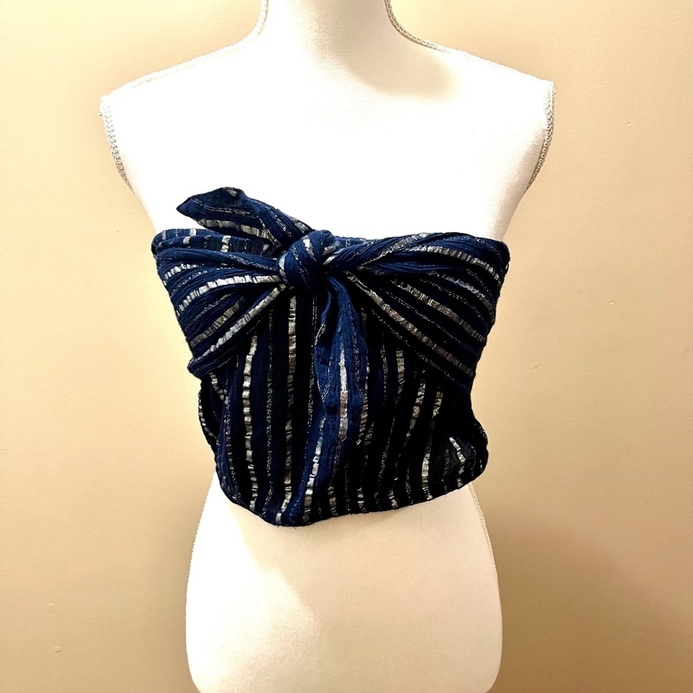 Aerie Tie Front Tube Top Size Medium - Picture 2 of 7